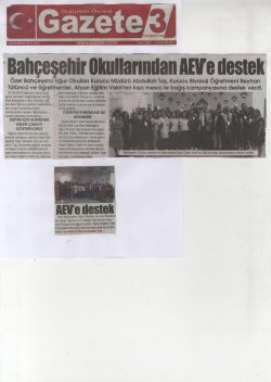 Bahçeşehir Okullarından AEVe destek