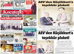 AEV DEN KÜÇÜKKURTA TEŞEKKÜR PLAKETİ