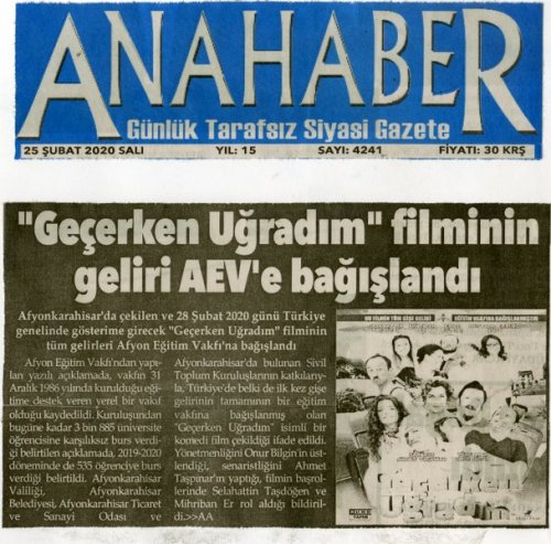 GEÇERKEN UĞRADIM FİLMİ