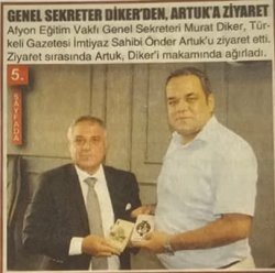 AFYON EĞİTİM VAKFINDAN TÜRKELİ GAZETESİNE ZİYARET